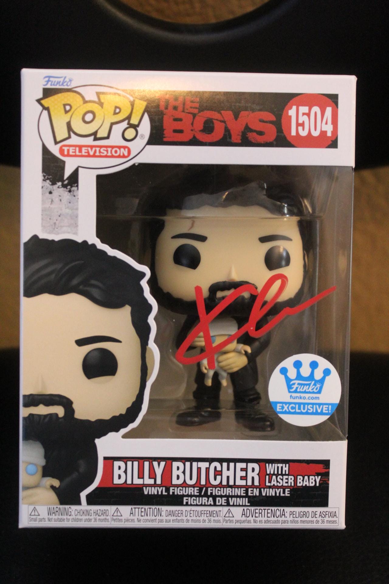 Signed Funko Pop #1504 - the Boys - Billy Butcher - Karl Urban  display picture 1