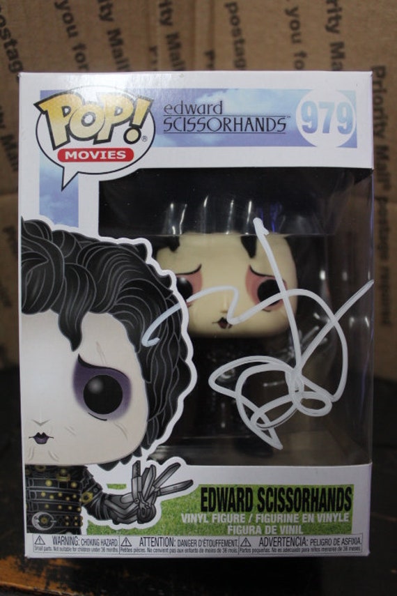 Signed Funko Pop #979 - Edward Scissor-hands - Johnny Depp + COA