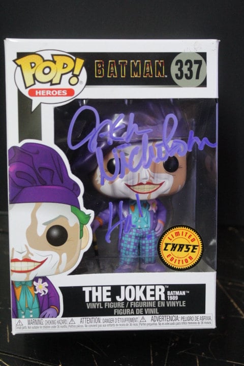 Signed Chase Funko Pop #337 Batman The Joker Jack Nicholson