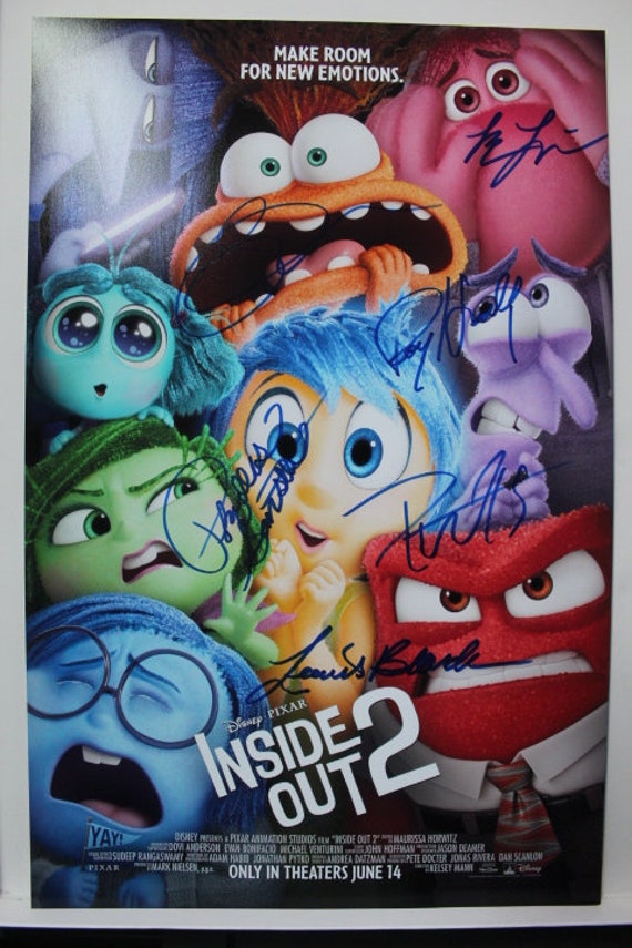 11x17 - Autographed Movie Poster - Inside Out 2 - Lewis Black +
