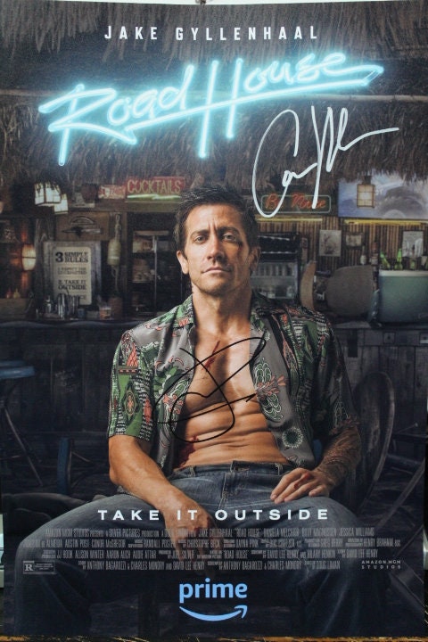 13x19 - 直筆サイン入り映画ポスター - ロードハウス - ジェイク