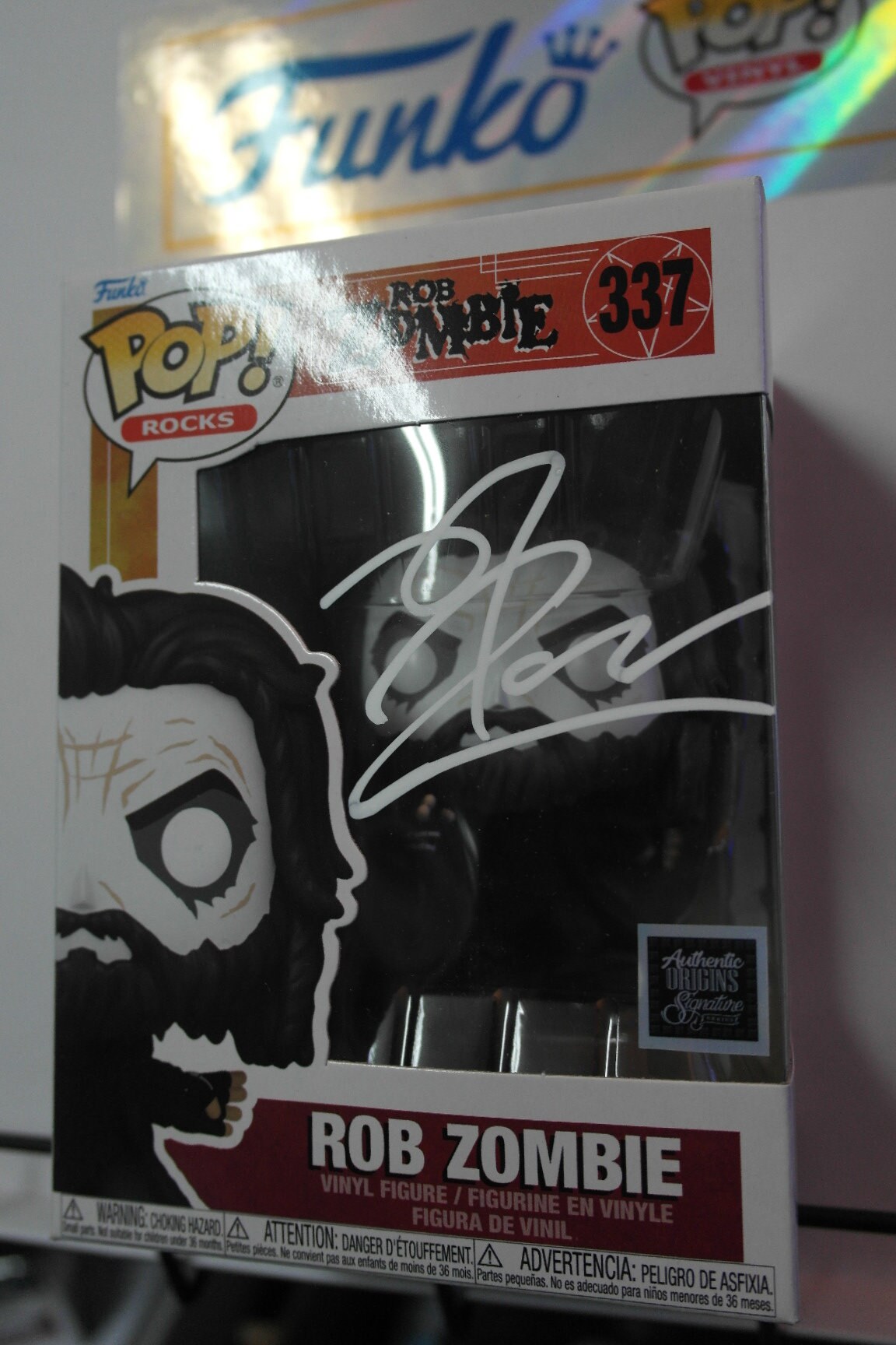 Rob Zombie Autographed Funko Pop Funko Pop Rock and Roll Icons