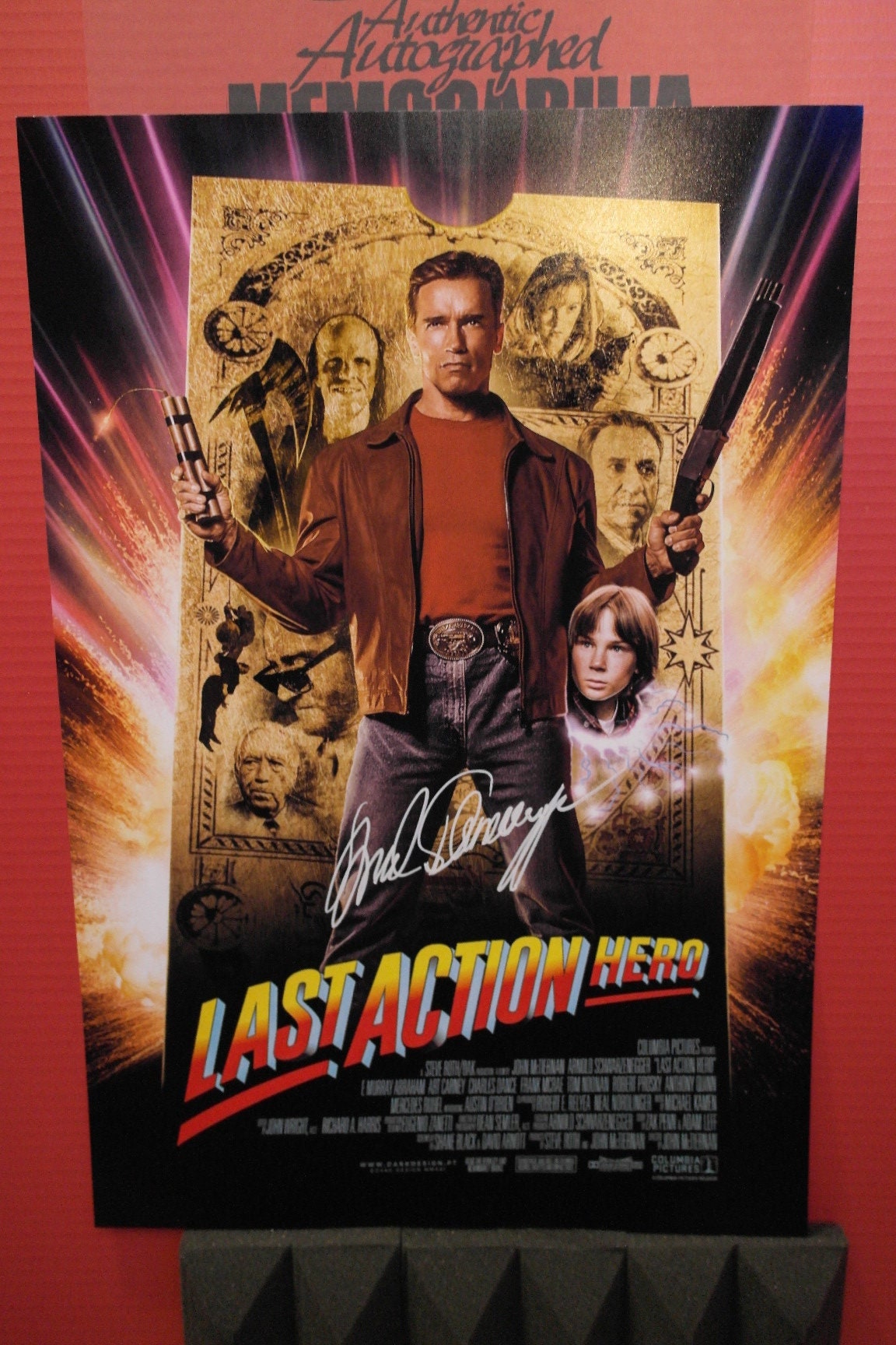 13x19 - Autographed Rare Limited Poster - Last Action Hero - Arnold Schwarzenegger + COA