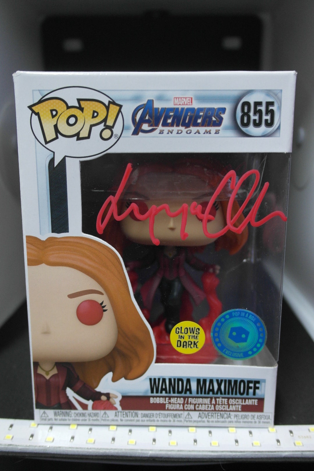 Signed Funko Pop 855 Avengers Endgame Wanda Elizabeth Etsy
