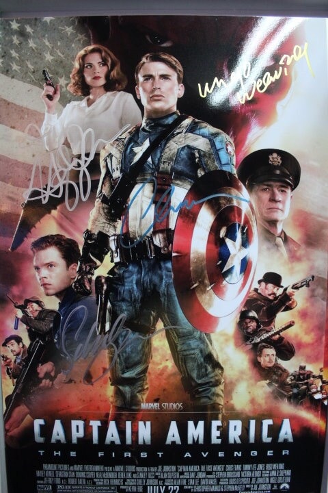 11x17 - Autographed Movie Poster - Captain America The First Avenger  + C.O.A.