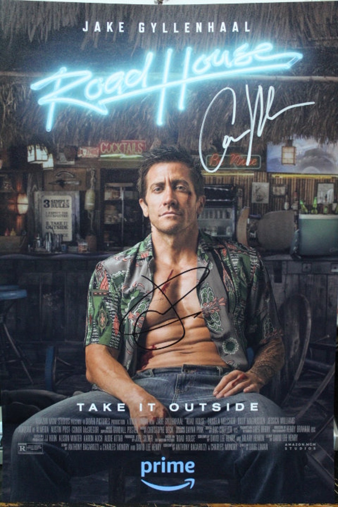 13x19 Road House Jake Gyllenhaal, Conor Mcgregor COA