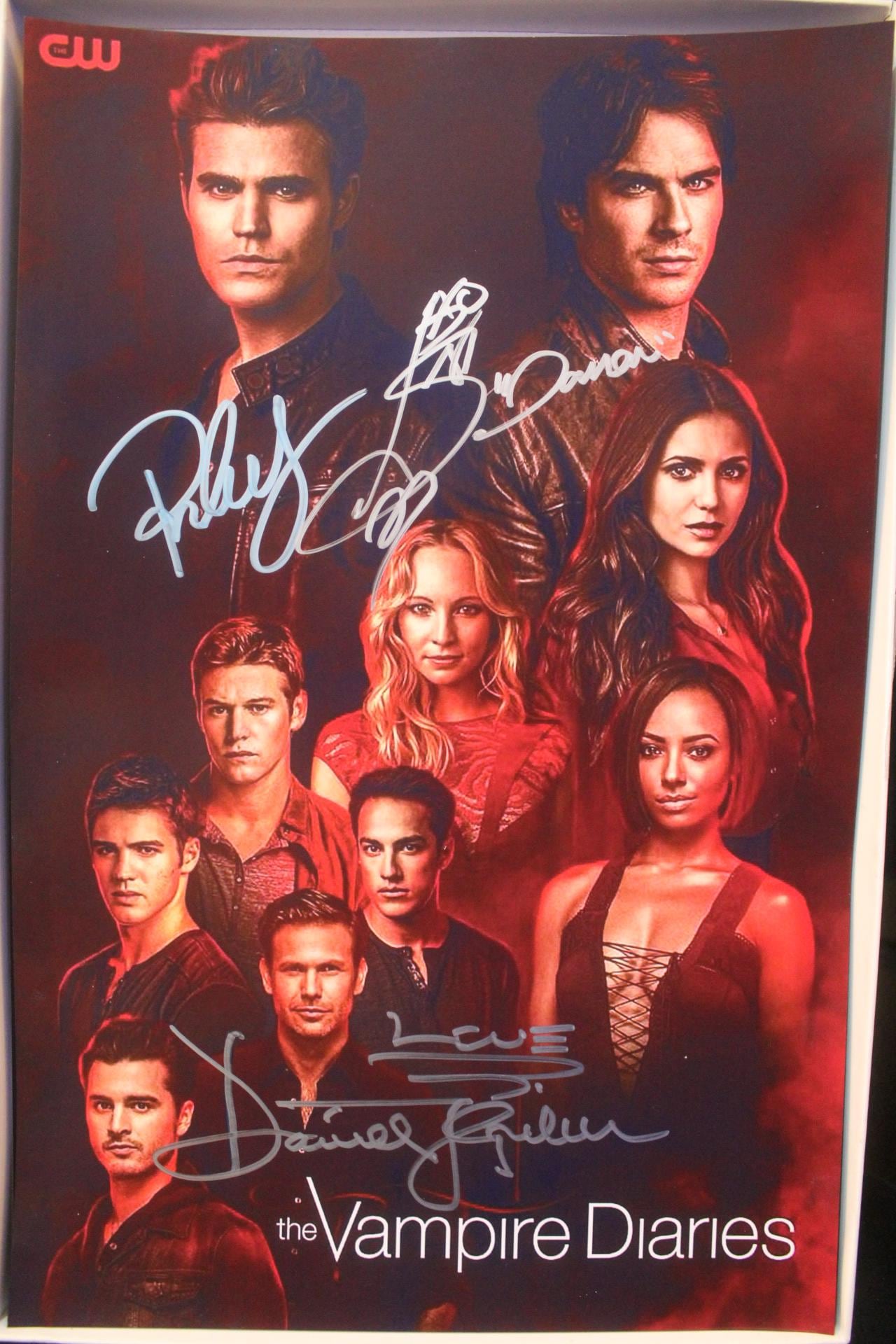 Signed Poster - the Vampire Diaries - Paul Wesley, Ian Somerhalder