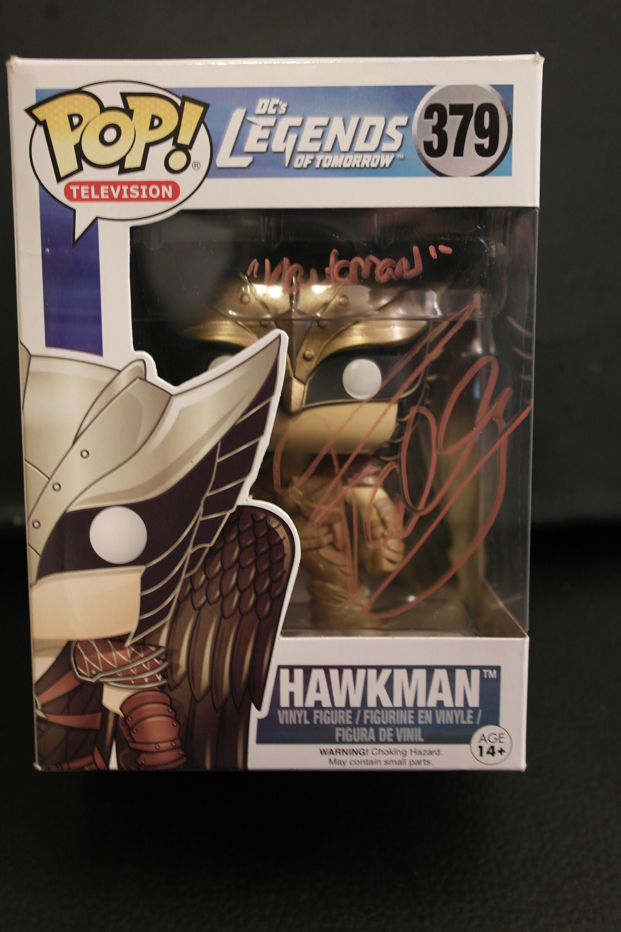Autographed Funko Pop 379 HAWKMAN Legends Of Tomorrow | Etsy