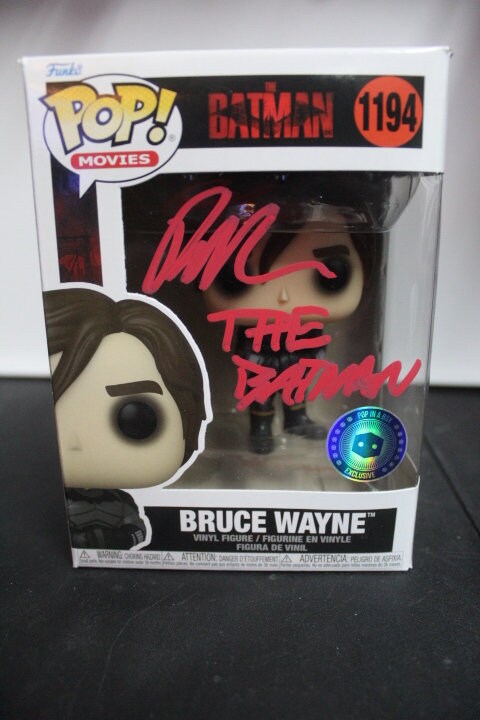 ロバートパティンソン　バットマン　直筆サイン入りファンコポップ　FunkoPOP サイン入り Funko Pop #1194 - バットマン - ブルース・ウェイン限定