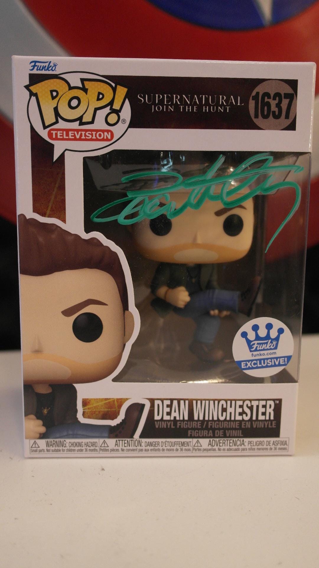 Signed Funko Pop #1637 - Supernatural - Jensen Ackles - Dean