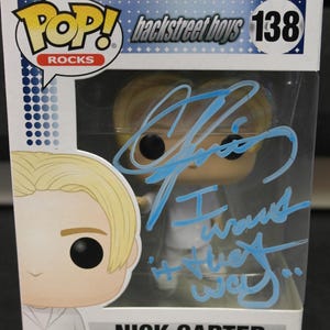 Signiert Funko Pop Rocks #138 - Backstreet Boys - Nick Carter + COA