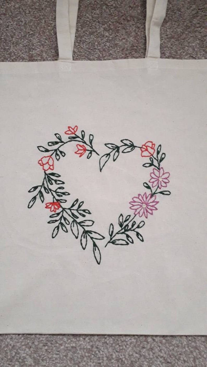 Floral tote bag