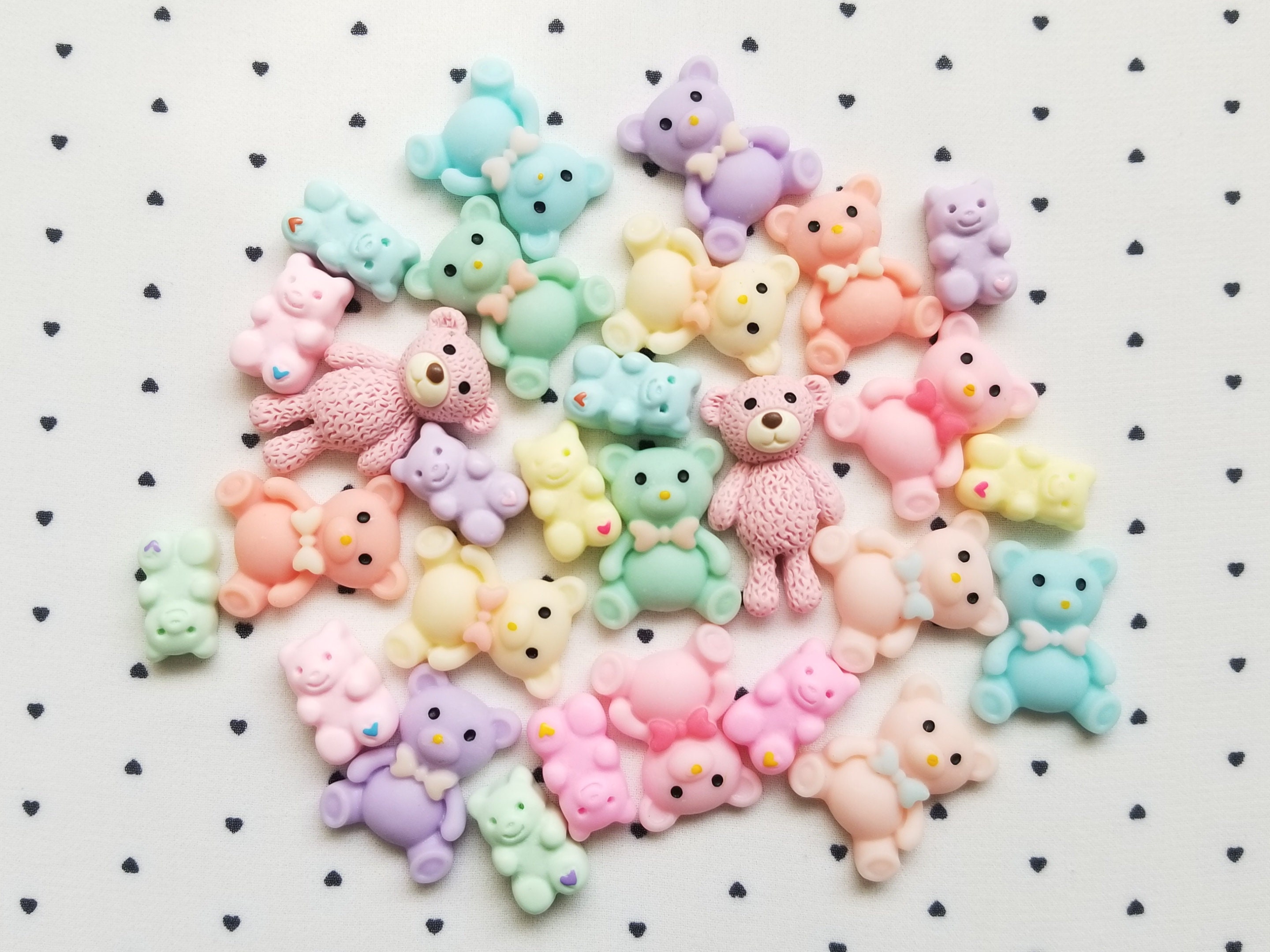 Kawaii Bunny Resin Charms Cabochon Decoden Cute Animals 10pc