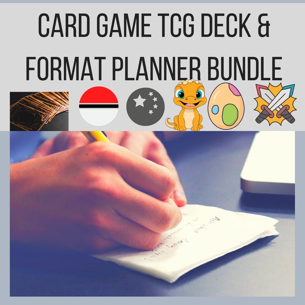 TCG CCG Card Game Deck Planner Organizer & Game Supply Shopping List Printable (For Use With Digimon Card Game Standard Format)