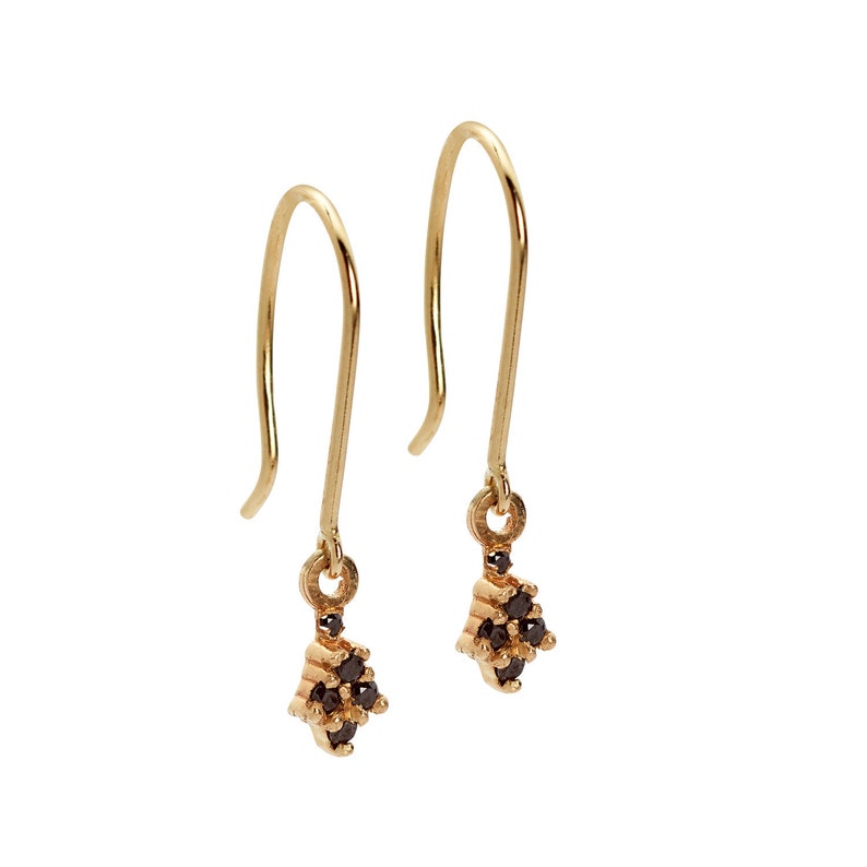 Wedding Jewelry Ona Drops Diamonds 14k Solid Yellow Gold Handmade Earrings Rose Gold White Gold Piercing Bridesmaid Gift