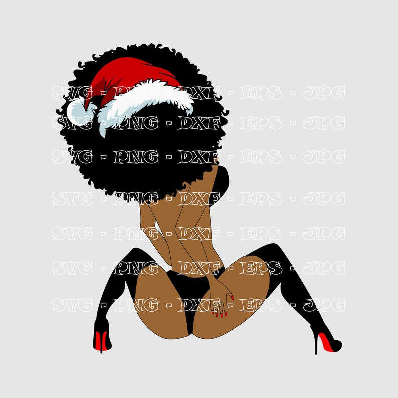 Download Merry Christmas svg Afro girl svg 2021 svg Black woman svg ...