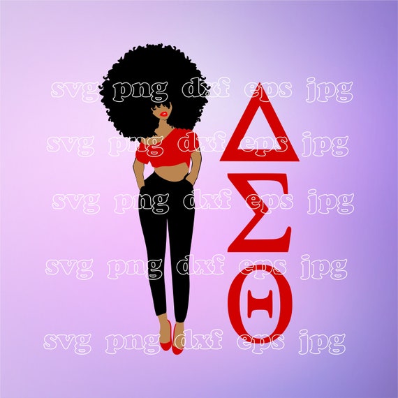 Download Delta Sigma Theta svg Afro woman SVG Delta Sigma Theta | Etsy