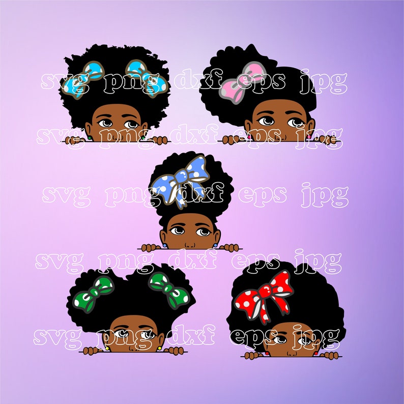 Download Bundle Afro Puff Svg Peek A Boo Svg Afro Puffs Svg Afro Etsy SVG, PNG, EPS, DXF File