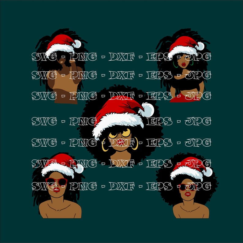 Download Merry Christmas svg Afro girl svg 2021 svg Black woman svg ...