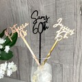 Birthday Drink Stirrers Personalized Name and Age Custom Swizzle Sticks Drink Markers Birthday Decorations 21st Birthday 30th 40th 50th 60th product logo