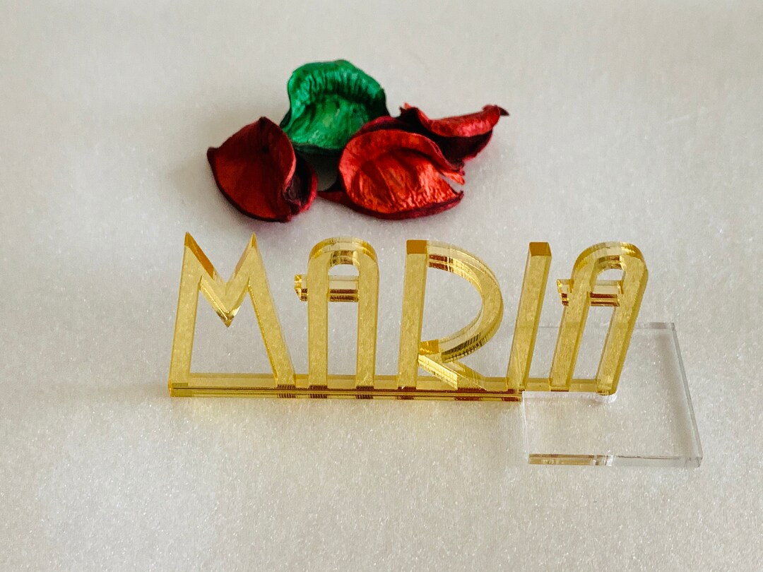 Personalized Laser Cut Place Cards Custom Wedding Names Clear Etsy