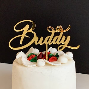 Personalized Name Cake Topper Custom Birthday Cupcake Decorations Christening Baptism 1st Birthday Party Decor Baby Shower Any Color & Name