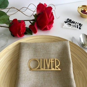 Custom Laser Cut Names - Name Place Settings - Personalized Wedding Signs - Acrylic Name Tags - Custom Place Cards - Underlined Names