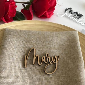 Custom Laser Cut Names - Wedding Place Cards - Acrylic Table Names  Wood Table Decorations-  Elegant Bridal Shower Decor - Name Settings