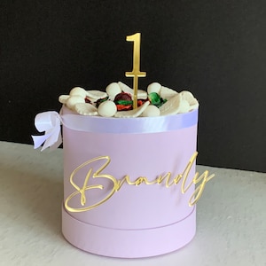 Personalized 1st Birthday Cake Topper Custom Baby Name Charm Kids Party Decor Cake Name Plate Laser Cut Names, Any Name, Any Age Cake Topper