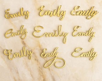 Personalized Laser Cut Names, Acrylic Place Cards, Custom Table Names - Available Fonts