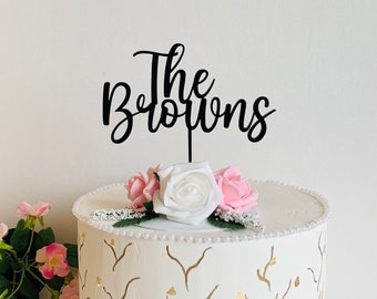 Personalized Wedding Cake Topper - Custom Mr & Mrs Design - Available Colors