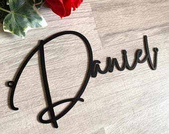 Scritte personalizzate in metallo - Nomi in metallo personalizzati tagliati al laser - Insegna da parete con scritta