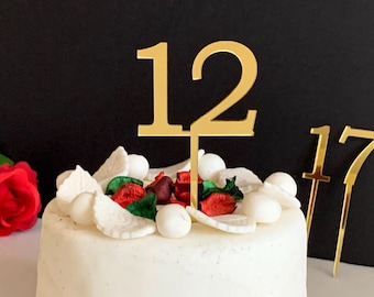 Custom Age Cake Topper - Baby Shower or Party Decor - Personalized Number Cake Decoration