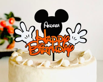 Gepersonaliseerde Mickey Mouse Taart Topper Aangepaste Disney Taart Topper 3D Naam Taart Topper Verjaardag Taart Topper Mickey Verjaardag Disney Party Decor