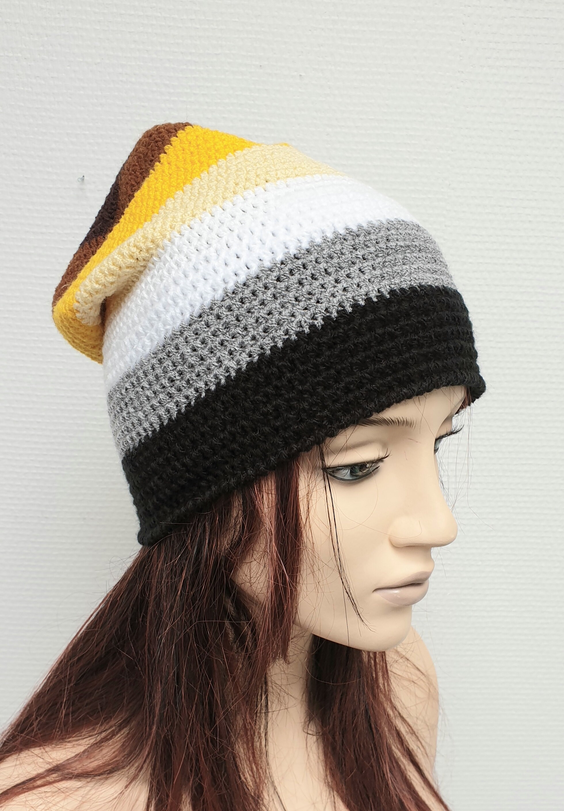 LGBTQ Pride Beanie Hat – Rainbow Heart Embroidered, Acrylic Knit, Unisex For Parades & Winter - View #2