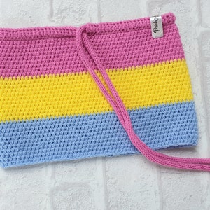 Pansexual Pride  scarf Hand knitted Cowl Unisex Chunky knit infinity scarf snood  Free Shipping