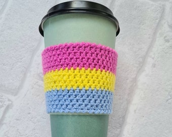 Pansexual Coffee cozy Cup cozy  LGBTQ  Pride Flag  LGBT Gay Pride   LGBT+