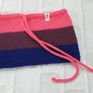 Bisexual Pride  scarf Hand knitted Cowl Unisex Chunky knit infinity scarf snood  Free Shipping