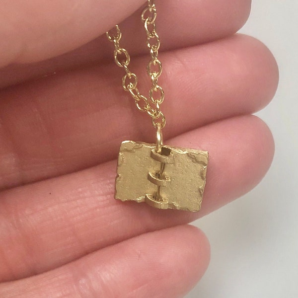 Gold Plates necklace, missionary gift, LDS Baptism, LDS Relief Society gift, ministering gift