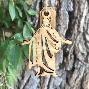 Wood Christus ornament, handmade, Great gifts to help bring the spirit of Christmas to your home, 2023 hang tag. laser cut in Baltic birch