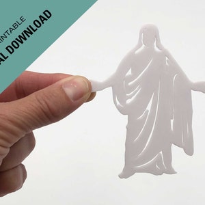 Downloadable STL files so you can 3D print your own flat Christus statue, for making your own beautiful wall hangings.