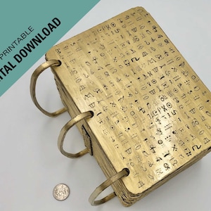 full scale 3d printed Gold plates 3D print downloadable STL files so you can make your own  display box replica, secret compartment