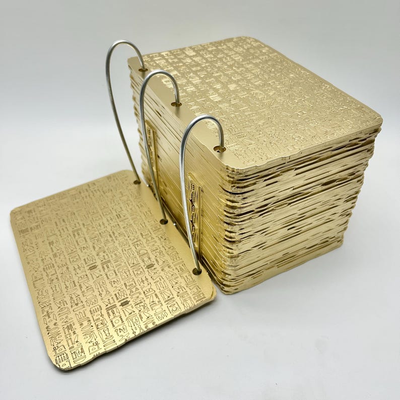 Full scale Gold plates display LDS Fathers day lds bishop gift Book of Mormon lds play lds seminary lds baptism lds teaching aid image 7