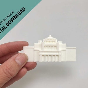 Cardston, Alberta LDS Temple magnet Downloadable 3D print STL file lds temple marriage lds gift lds class handout lds wedding favor