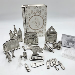 Plan of happiness pop up book teaching aid/playset, Great for teaching children after a loved one passes away. Plan of salvation playset