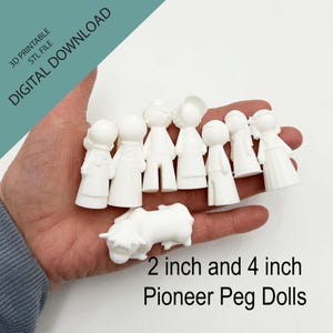 Download der Datei für 8 Pionierpüppchen Pionierfamilie 2 Grössen Pioniergeschenk Pioniertag Download Dateien Pionierwagen Pioniervolk