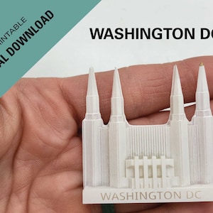 Washington DC Temple magnets  3d print download STL files so you can 3D print your own and cupcake toppers, party favors! 6 different files