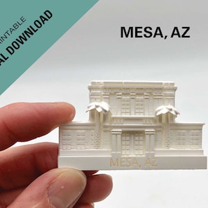 Mesa, Arizona Temple magnet Downloadable 3D print STL lds wedding favor, lds gift, lds class handout, lds temple marriage