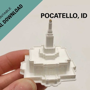 Pocatello, Idaho Temple Downloadable STL Files so you can 3D print your own replica building, lds Temple worship
