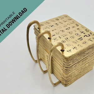 large 3/4 scale gold plates, 3D print downloadable STL files for  3d printed gold plates, gold plates STL files, print your own gold plates